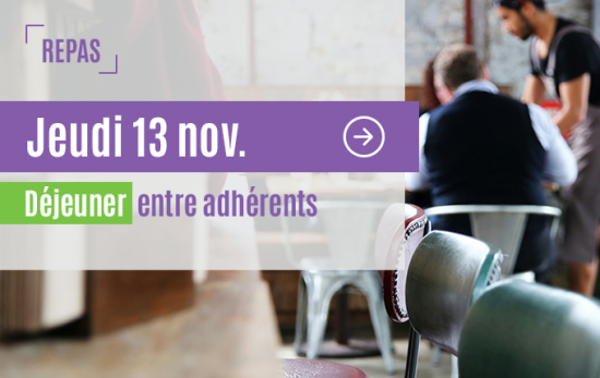 Jeudi 13 novembre : déjeuner entre adhérents